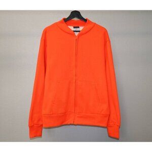 Vintage Camber USA Thermal Zip Hoodie Men's L Orange Lined Jacket